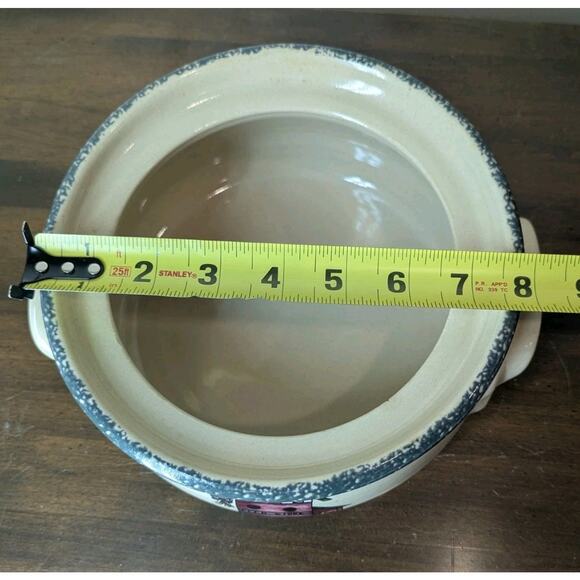 Vintage Home and Garden Party Stoneware Bean Pot With Lid Bird House Design 2001 - Picture 10 of 11